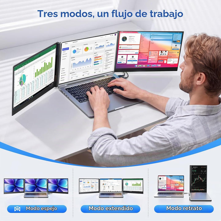 Extensor de pantalla para laptop de 15.6 pulgadas, monitor portátil...