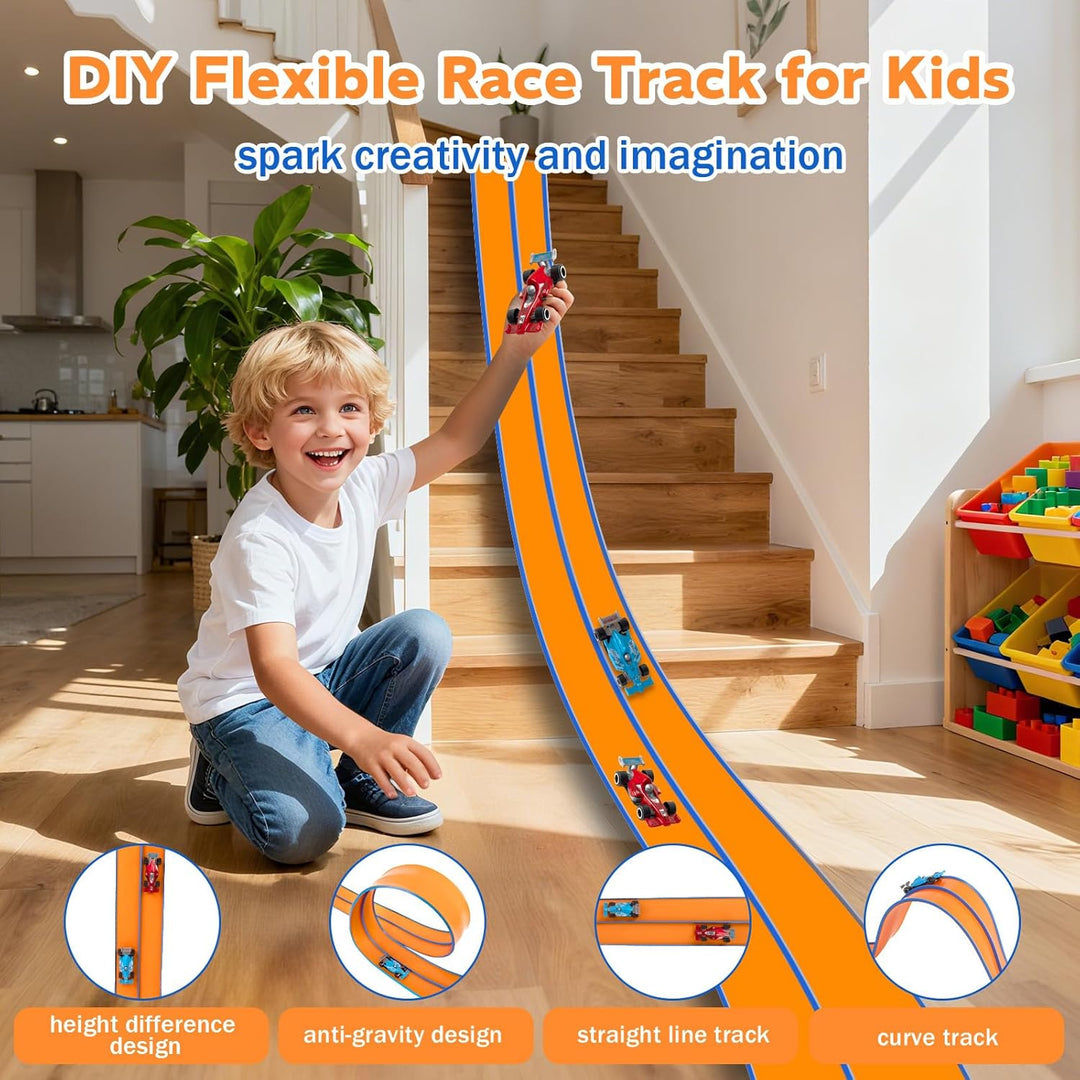Juguetes flexibles de pista de carreras para niños pista