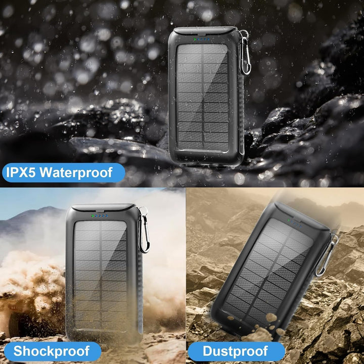 Kepswin Cargador solar-Power-Bank-49800mAh Cargador de teléfono sol...