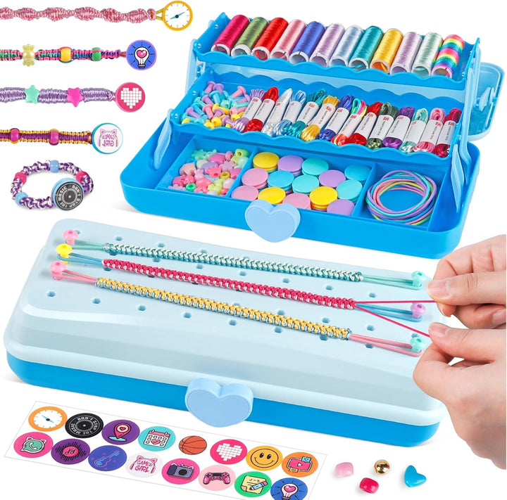 Kit de fabricación de pulseras de la amistad con caja de almacenami...