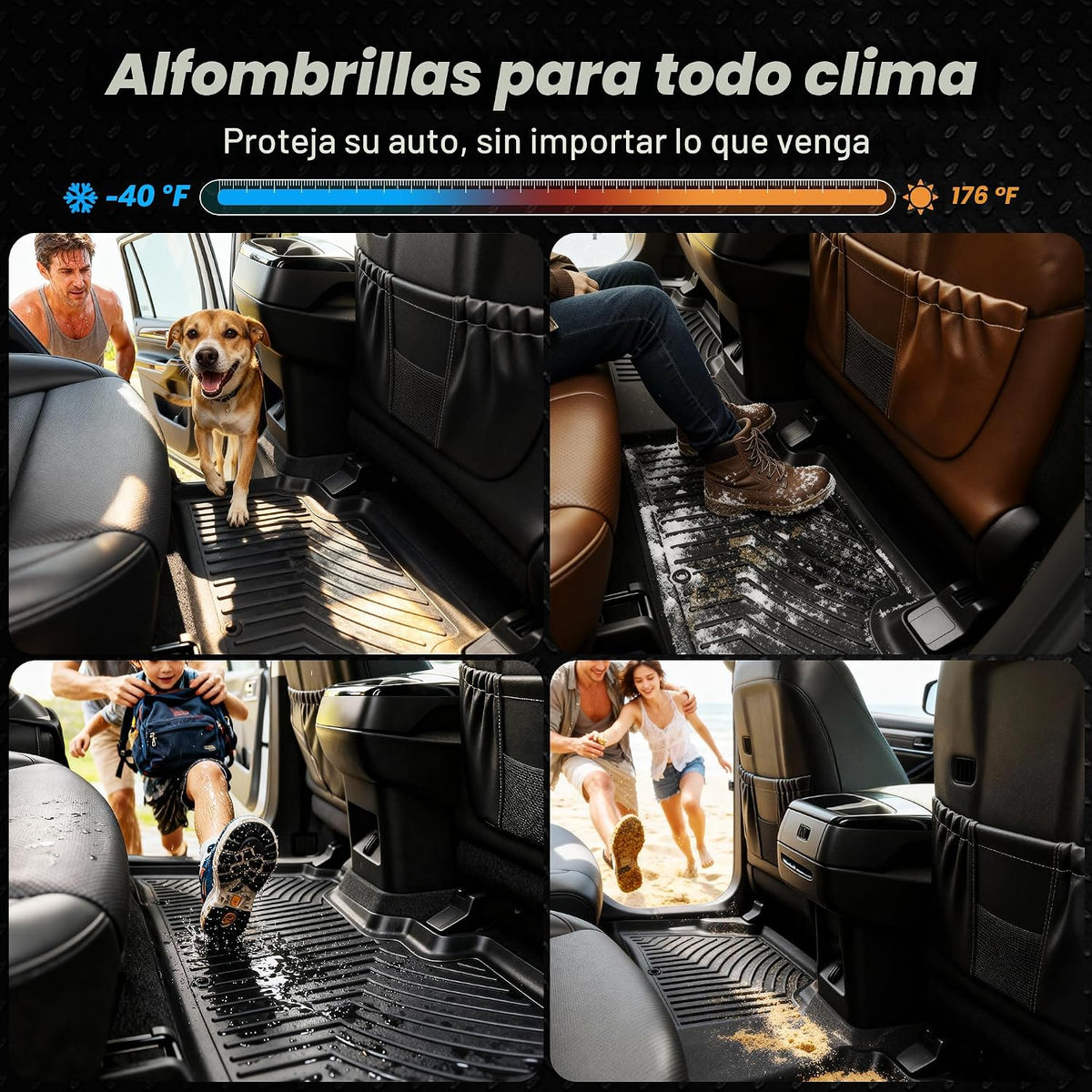 OEDRO Alfombrillas para Ford F-150 Super Cab/Extended Cab 2015-2026