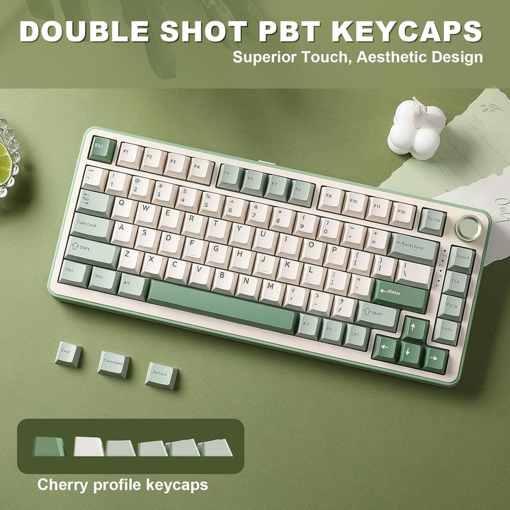 YUNZII B75 PRO Wireless Mechanical Keyboard,75% Layout with Knob,Ho...