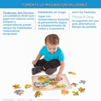 Melissa & Doug Juego de rompecabezas de 3 rompecabezas: dinosaurios, océano y safari