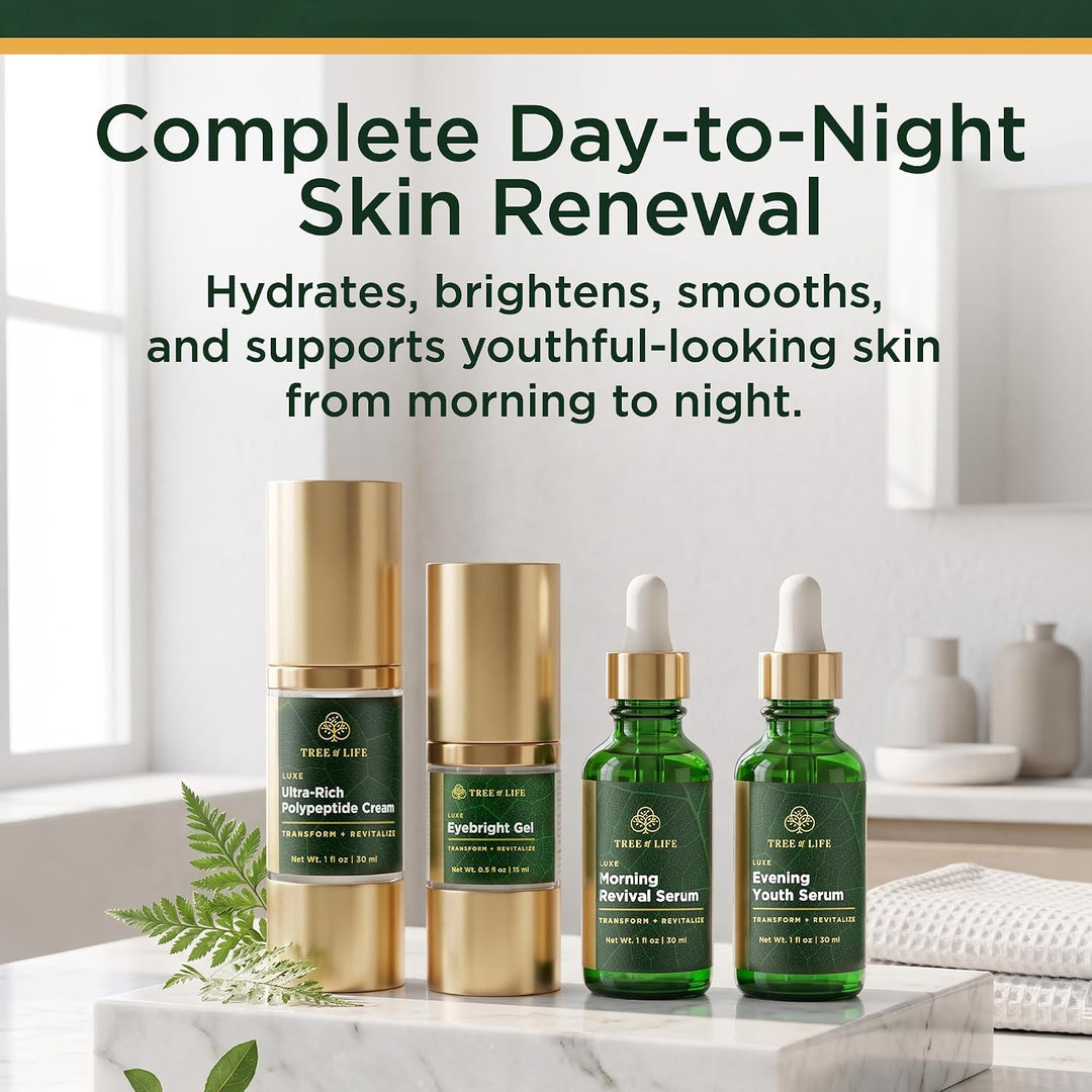 Tree of Life Beauty Ultimate Skin Care Set, iluminador, reafirmante...