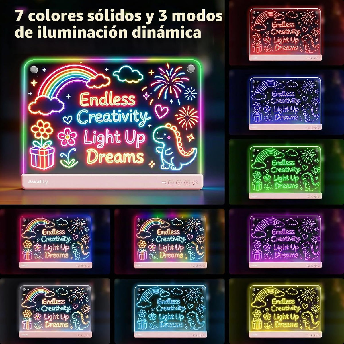 Tablero de dibujo LED de 16 pulgadas, regalos de juguetes para niños