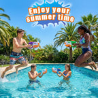 Paquete de 5 pistolas de agua para niños y adultos, pistola de agua de largo alcance, juguete de verano al aire libre para niños y niñas, piscina, playa, patio, fiesta de juegos de lucha