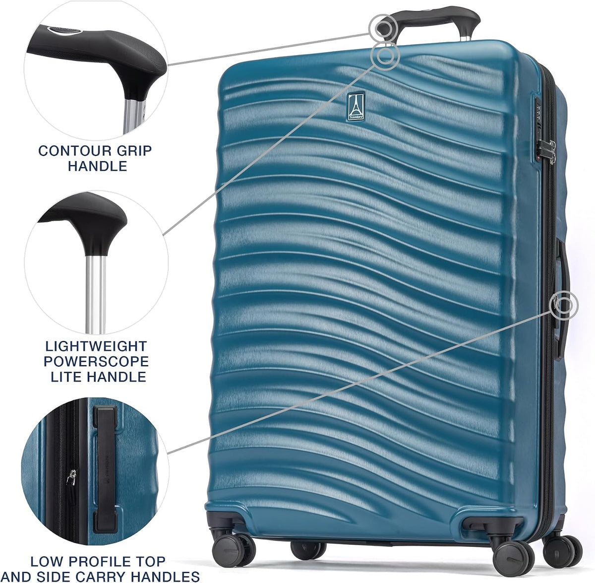 Travelpro Maxlite Air V2 Equipaje rígido expandible, Verde azulado