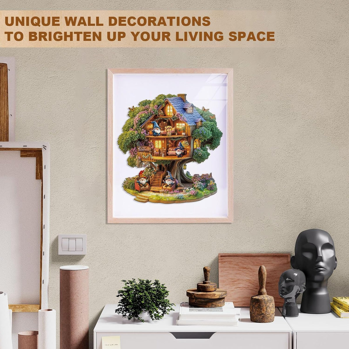 Rompecabezas de casa de árbol de elfos, regalos para adultos, 175 piezas de 11.4 x 11 pulgadas