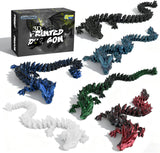 Cybermaker 6 juguetes de dragón negros impresos en 3D