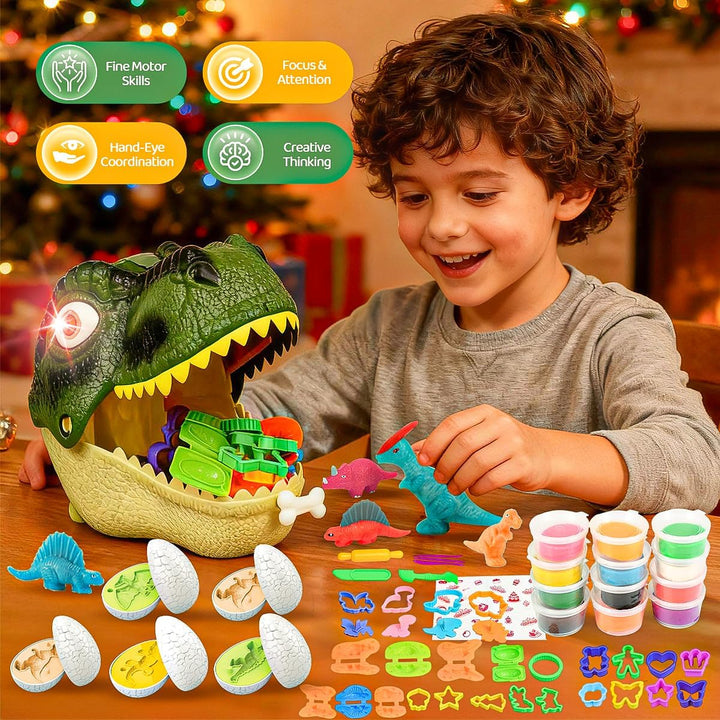Juego de juguetes de dinosaurio para niños, 55 piezas de juguetes d...
