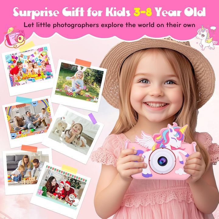 Cámara para niños Unicornio Niñas Juguetes, Cámara digital para niñ...