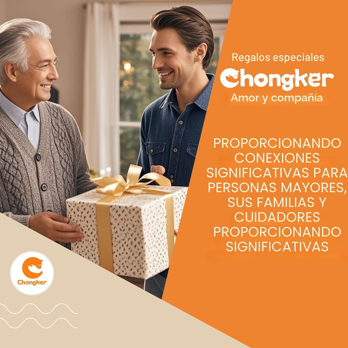 Chongker Animales de peluche hechos a mano con forma de gato realista para adultos mayores, Blanco