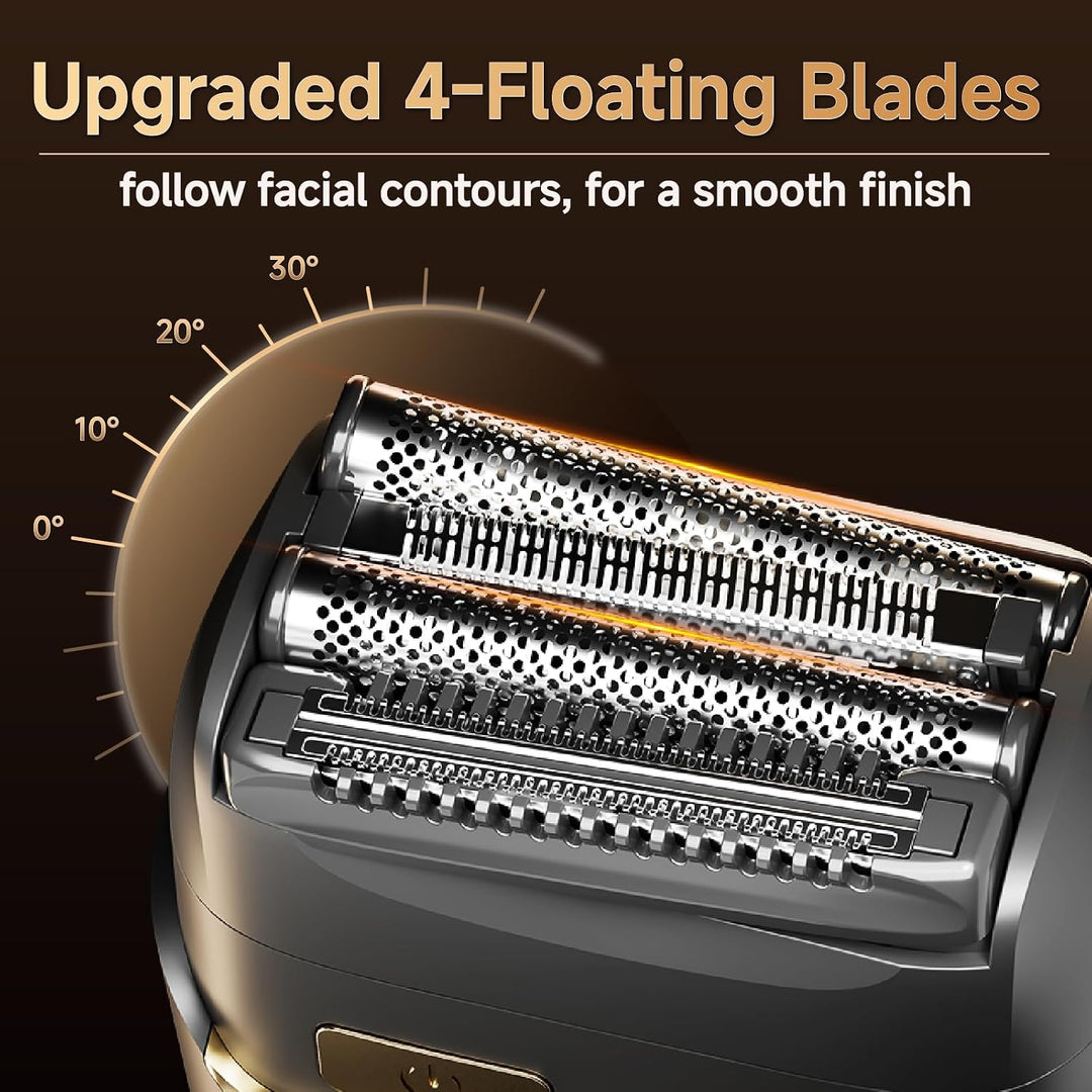 Ufree Afeitadoras eléctricas de aluminio para hombres, 4 cuchillas...