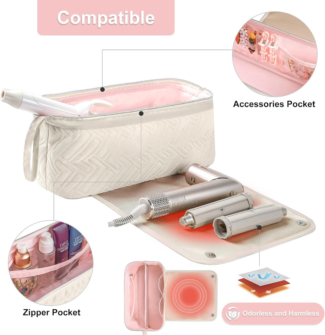 Leudes - Bolsa de viaje para herramientas de cabello con alfombrill...