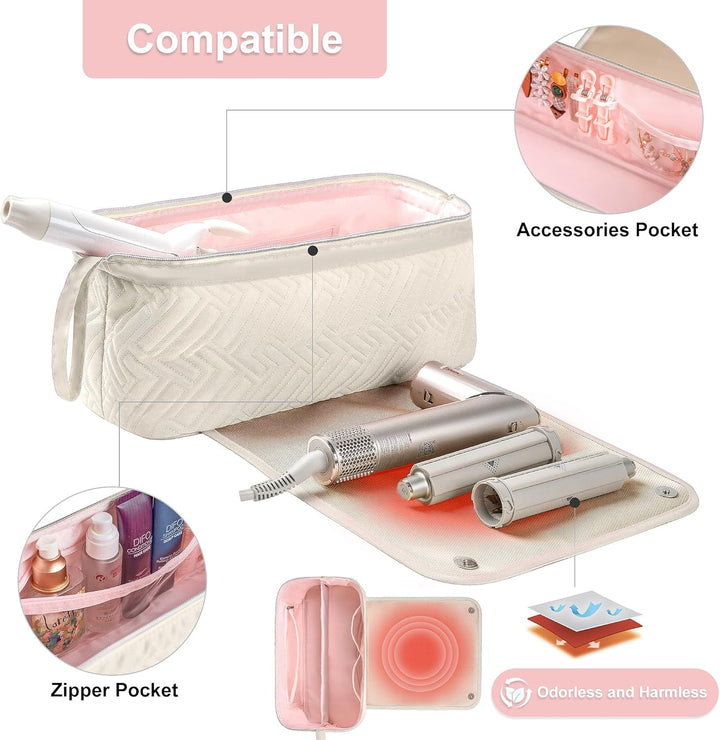 Leudes - Bolsa de viaje para herramientas de cabello con alfombrill...