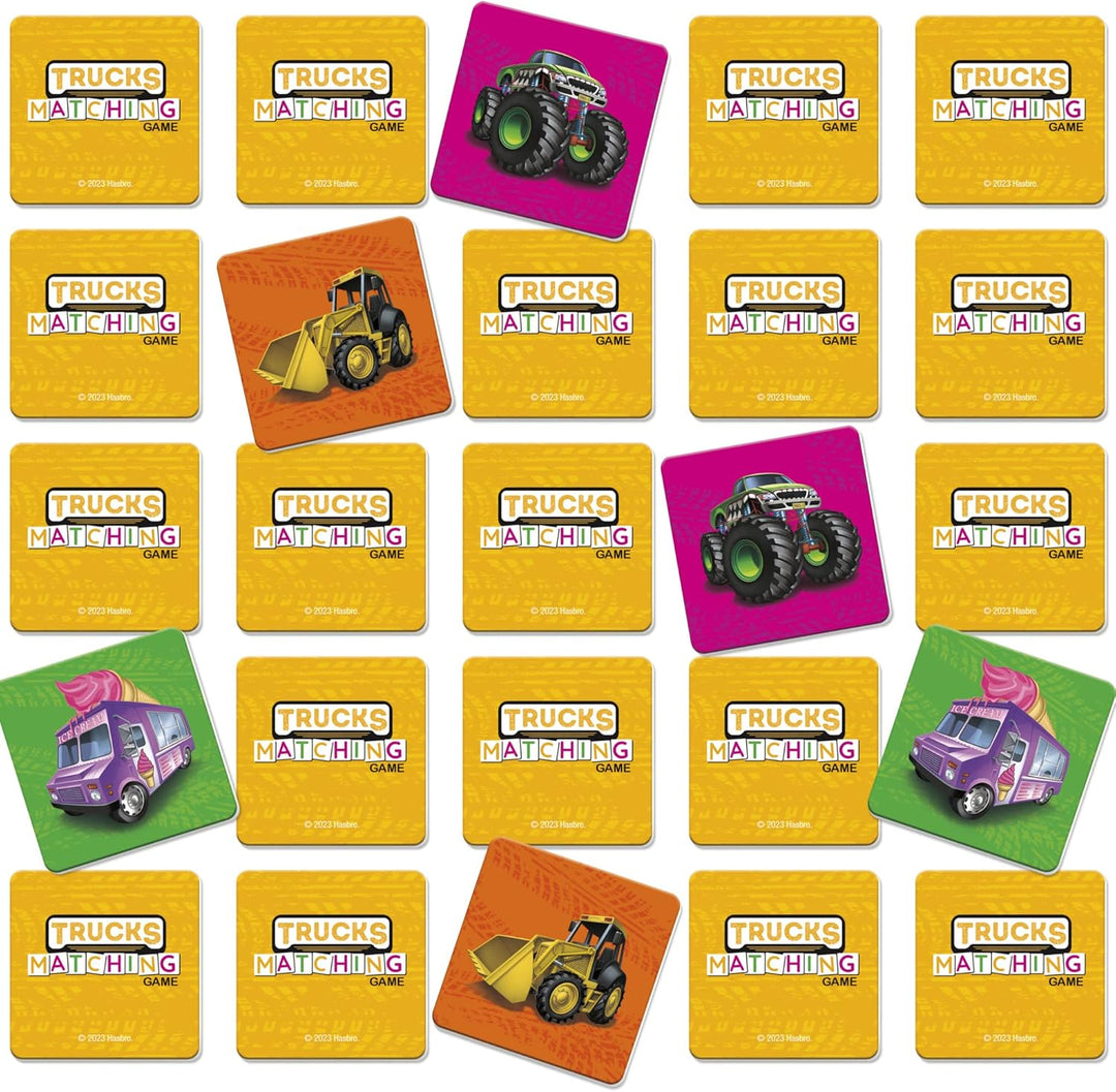 Hasbro Gaming Trucks Matching Juego de memoria para niños