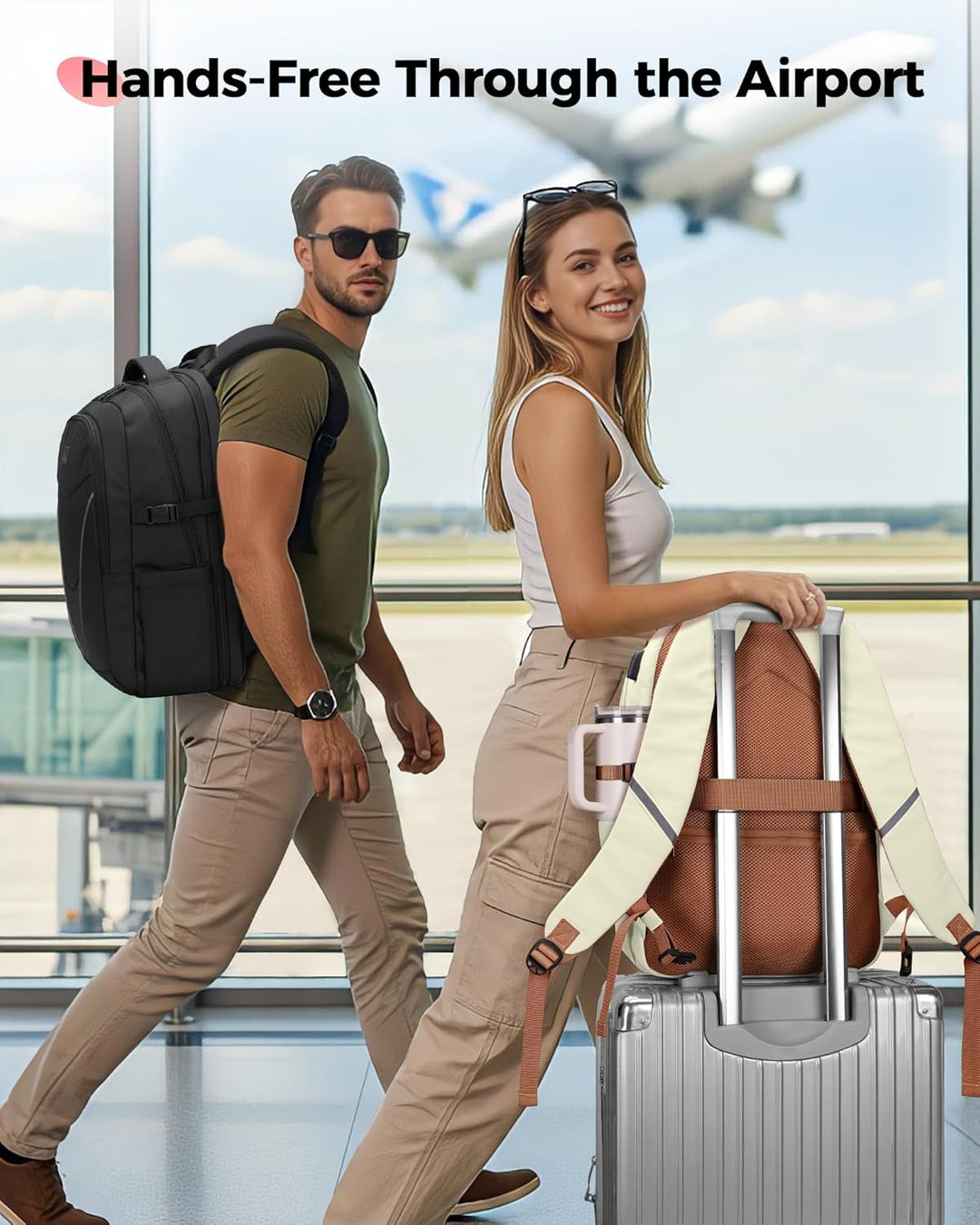 MATEIN HER Mochila de trabajo para laptop con compartimento para al...