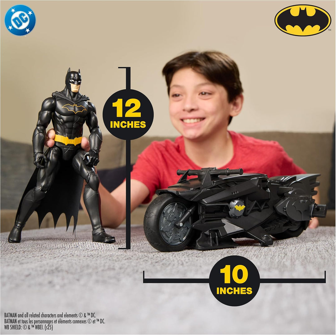 DC Comics, Batciclo con control remoto sigiloso de Batman con figur...
