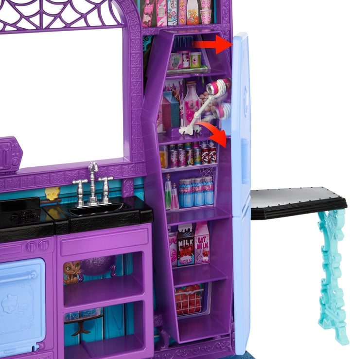 Monster High Boo-tique Hotel Casa de Muñecas, juego plegable con so...