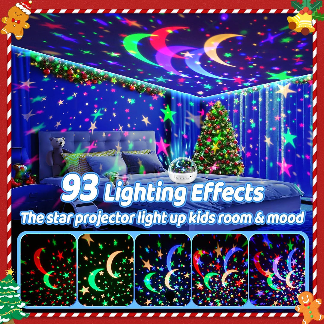 COOLNIGHT Decoración de habitación para niños, 93 iluminación+3 pel...