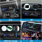 Radio de coche Bluetooth Single DIN Audio estéreo para