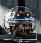 UNCLE BRICK Juego de bloques de construcción de robot esférico transparente, juguetes STEM para edades de 8 a 13 años, programable controlado a distancia, pantalla de expresión LED e iluminación Cyberpunk, regalos de vacaciones y cumpleaños
