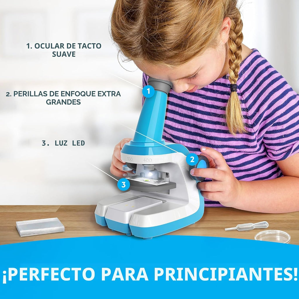 National Geographic Microscope para Kids con hasta 400x Magnification