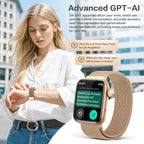 Smartwatch para Mujer 1.9" AMOLED AOD, DA GPT, Cara de reloj IA