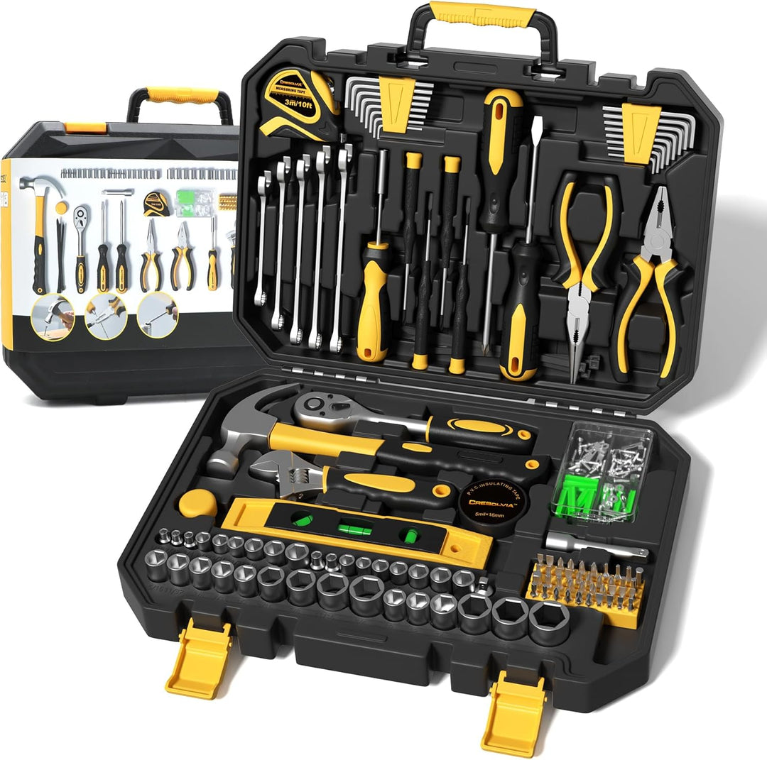 CRESOLVIA Kit de herramientas de 209 piezas para el hogar, juego de...