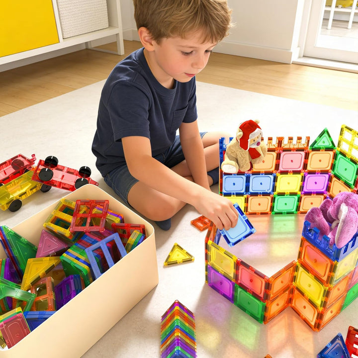 Coodoo 60 PIEZAS Bloques Magnéticos de Construcción para Niños Jugu...