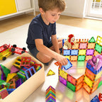 Coodoo Tiles Magnéticos para Niños Juguetes STEM Juguete Magnético de Construcción para Bebé Bloques Magnéticos para Desarrollo Preescolar Aprendizaje Sensorial Montessori Juguetes para Niños y Niñas de 3+ Años, Creatividad Segura para Niños Pequeños