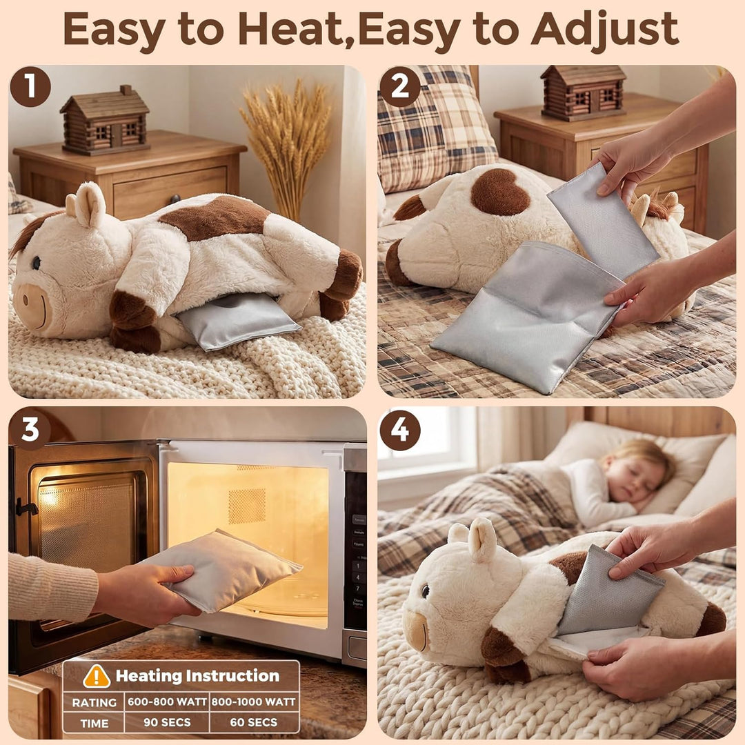 Mewaii - Animales de peluche ponderados con almohada calefactable m...