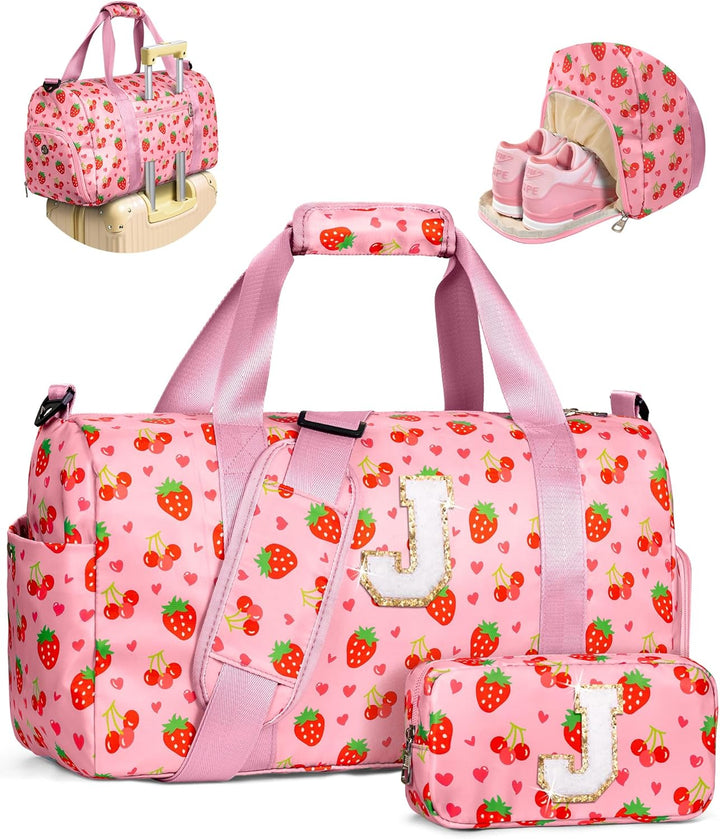 Elilier Regalos para niñas, bolsa de lona inicial para niños, linda...