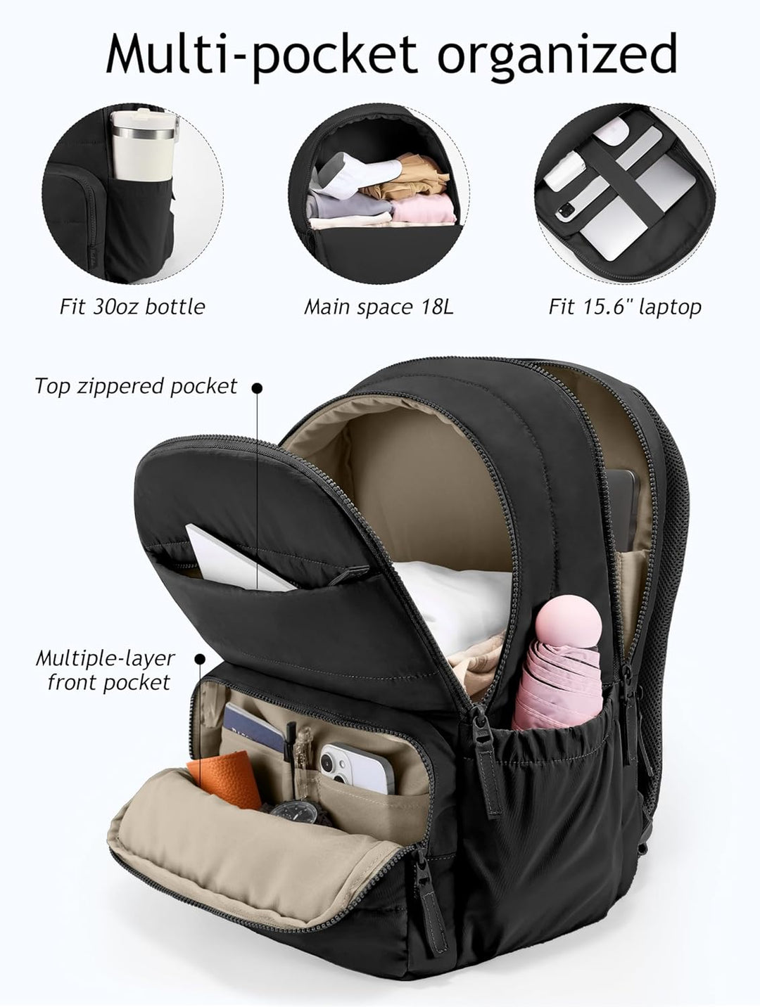 Mochila de viaje Uselike para mujeres, mochila para portátil de 15....