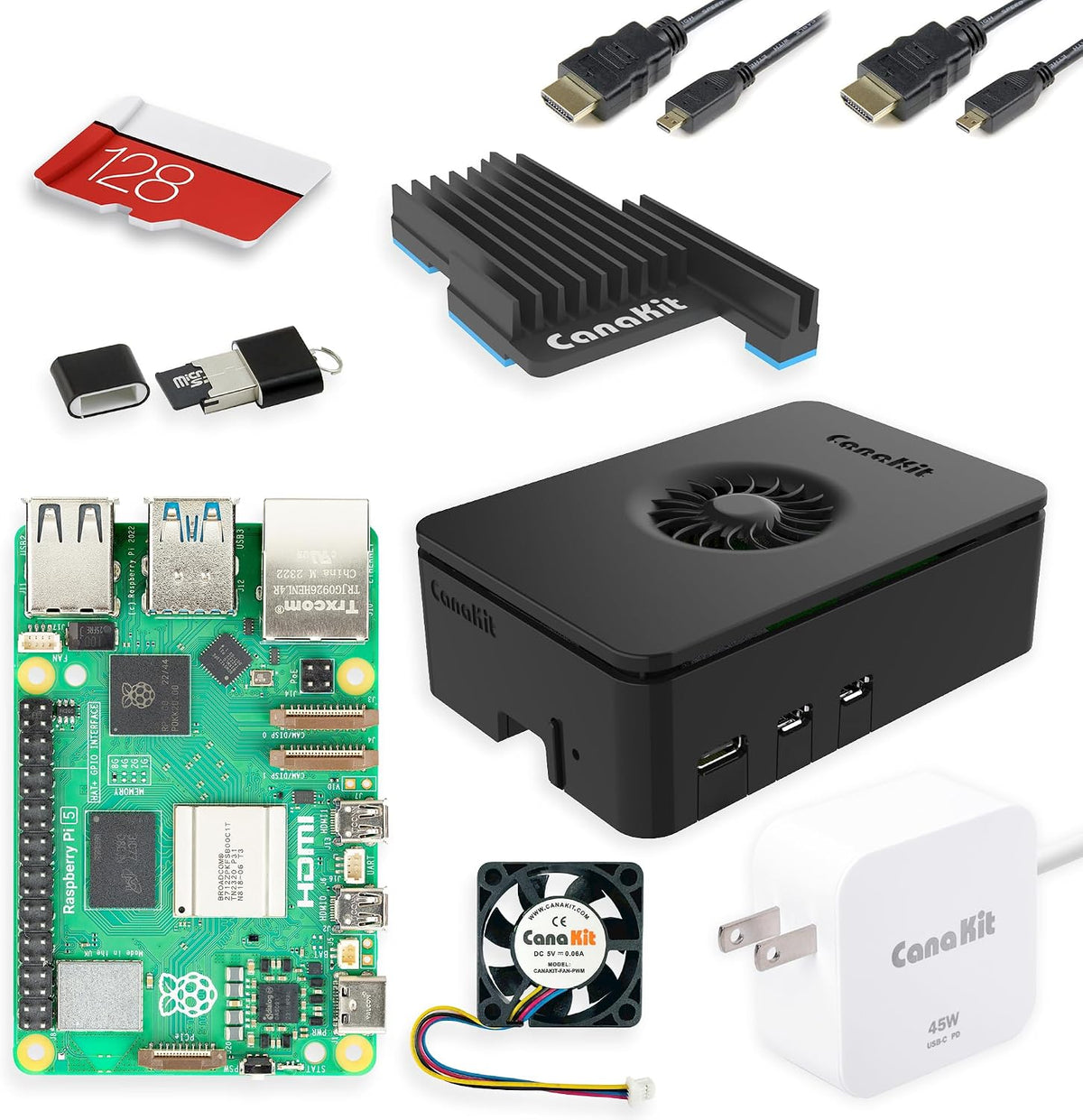 CanaKit Raspberry Pi 5 16GB Starter Kit PRO - Turbina Negro (Edició...