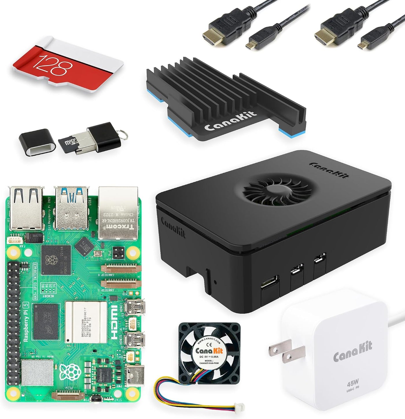 CanaKit - Raspberry Pi 5 Starter Kit PRO - Negro Turbina (Edición d...