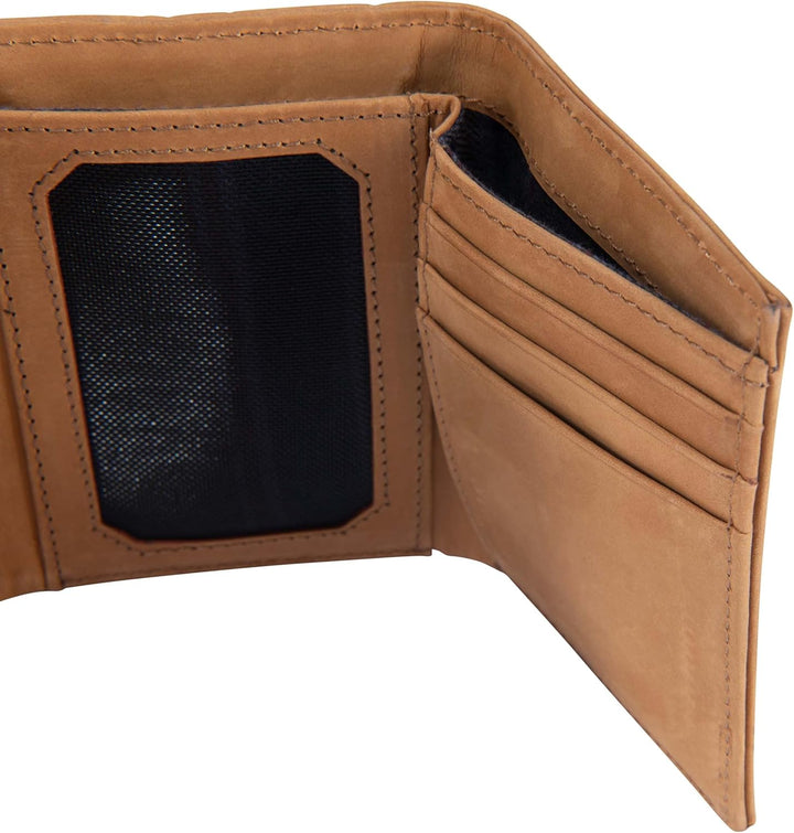 Carhartt Carteras de Cuero de Grano Completo para Hombre, Bloqueo R...