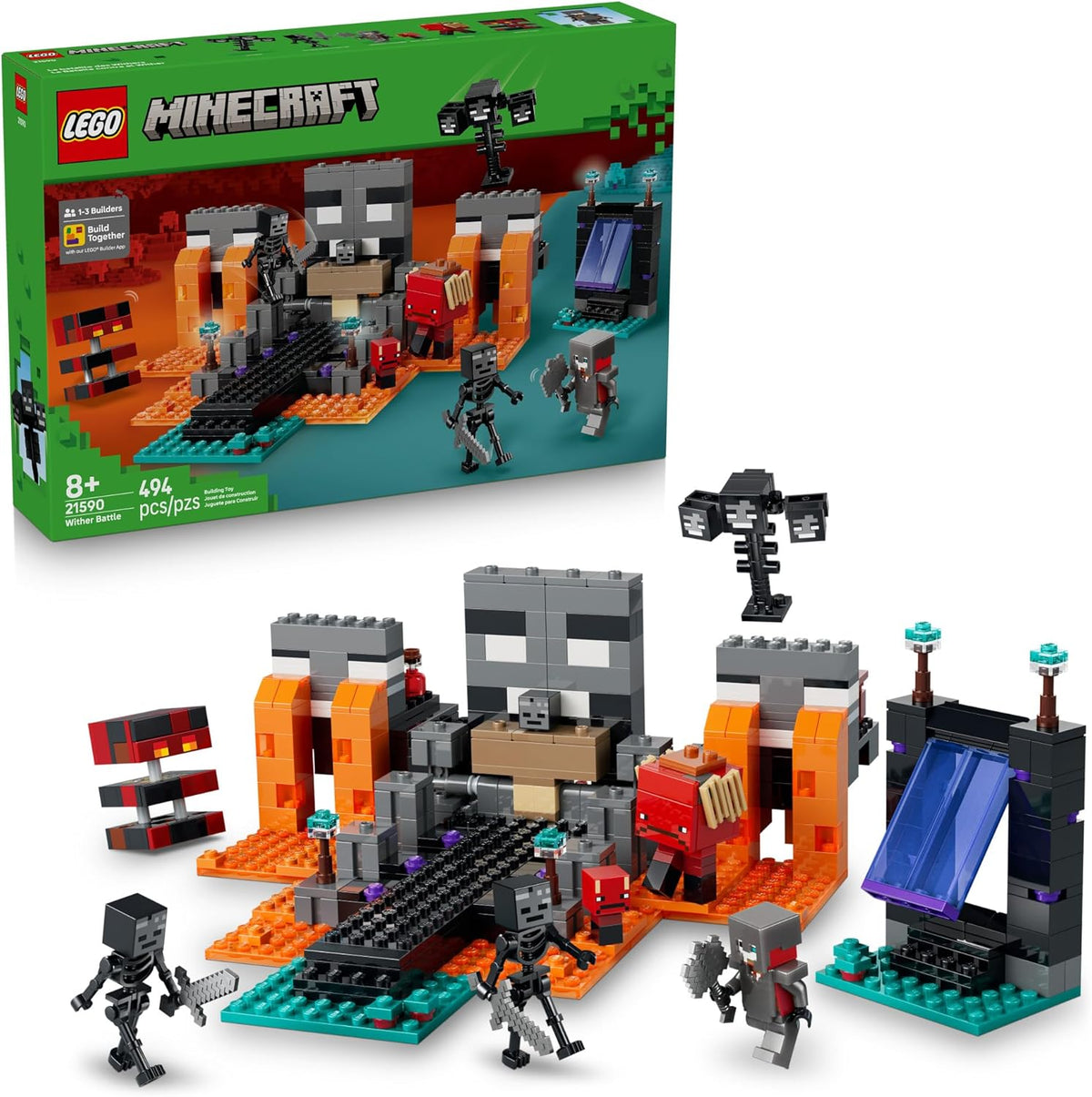 LEGO Minecraft Wither Battle Building Simulación Juguete