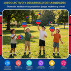 Juego de pelota de lanzamiento y captura de araña, guante de entrenamiento de béisbol para principiantes y pelotas adhesivas para niños, juego familiar para exteriores, playa, patio, piscina, regalo