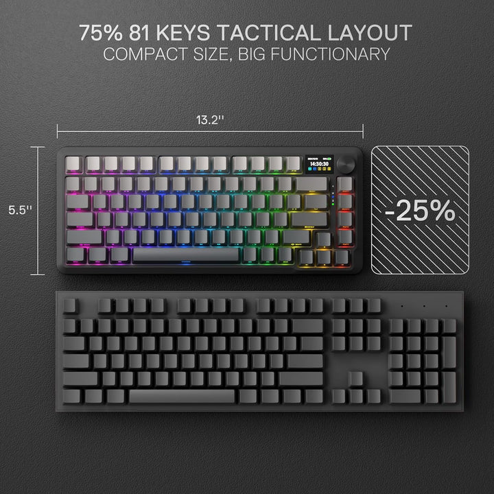 Redragon K724 PRO Teclado inalámbrico para juegos con junta inalámb...
