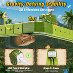 Juego de 135 piezas de tren eléctrico de dinosaurio para niños de 3 a 12 años, juego de tren eléctrico 3D para niños pequeños, juguetes de construcción de pistas antigravedad, juguetes STEM