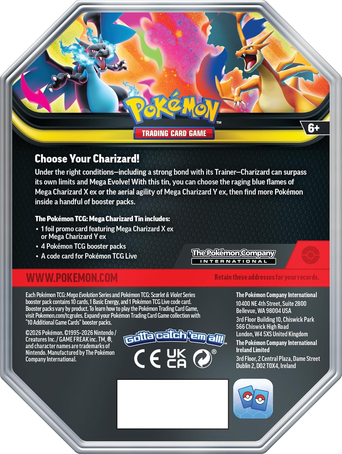 Pokémon TCG: Lata Mega Charizard X