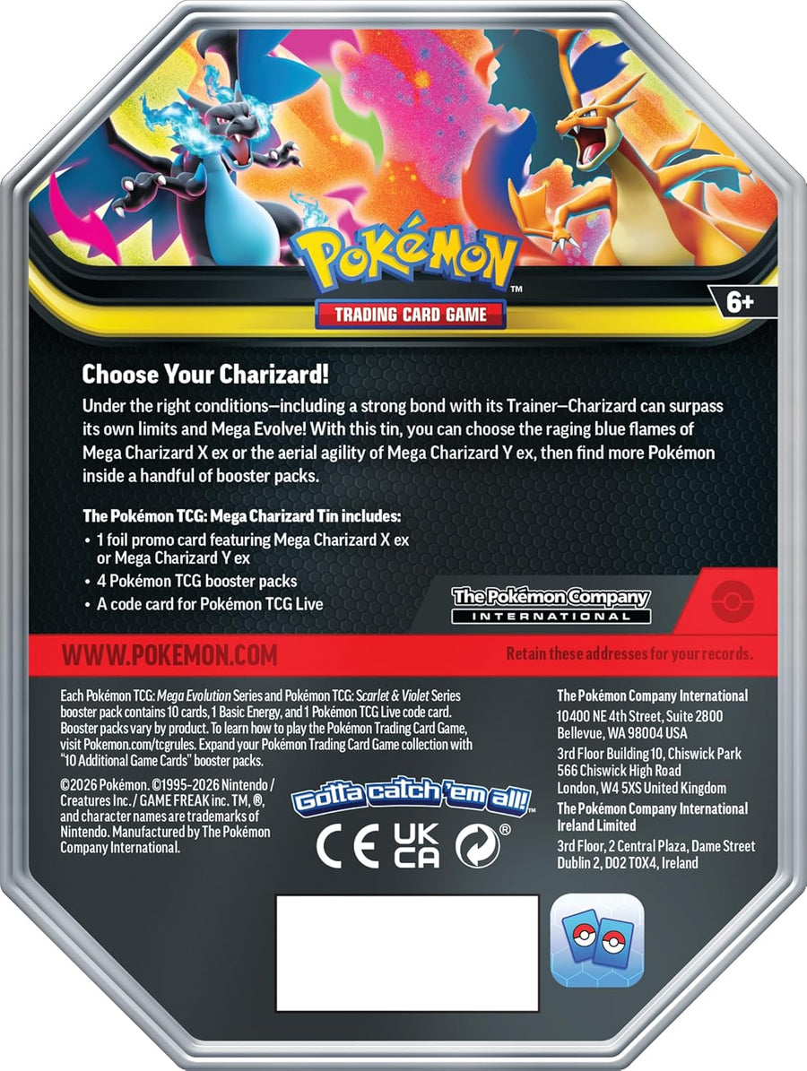 Pokémon TCG: Lata Mega Charizard X
