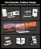 Extensor de pantalla para computadora portátil de 15,6", monitor po...