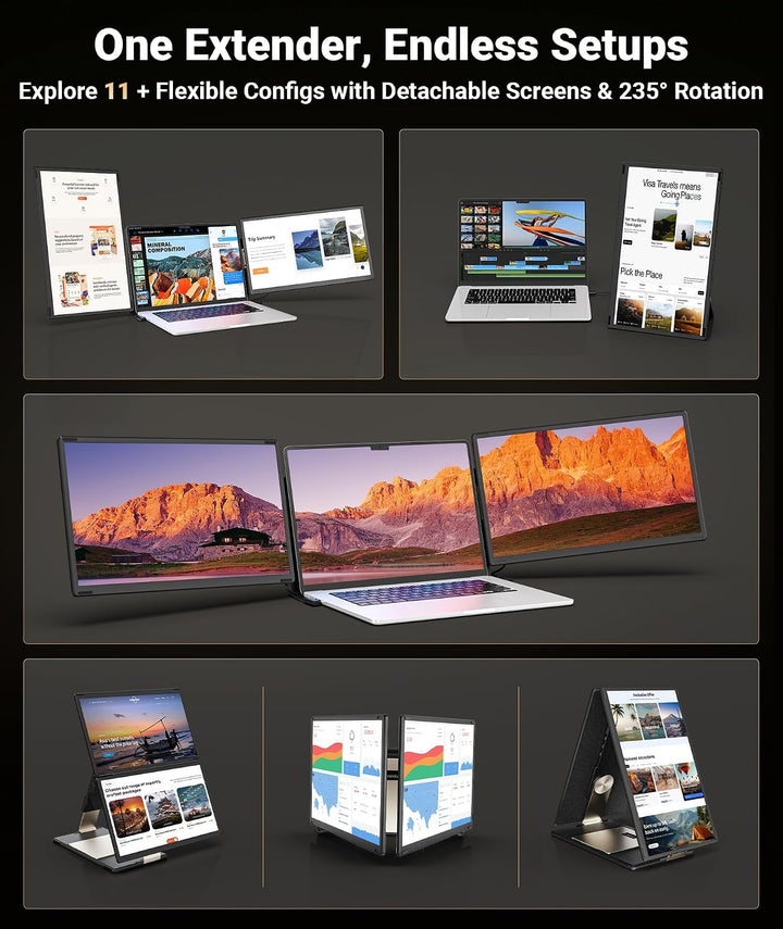 Extensor de pantalla para computadora portátil de 15,6", monitor po...