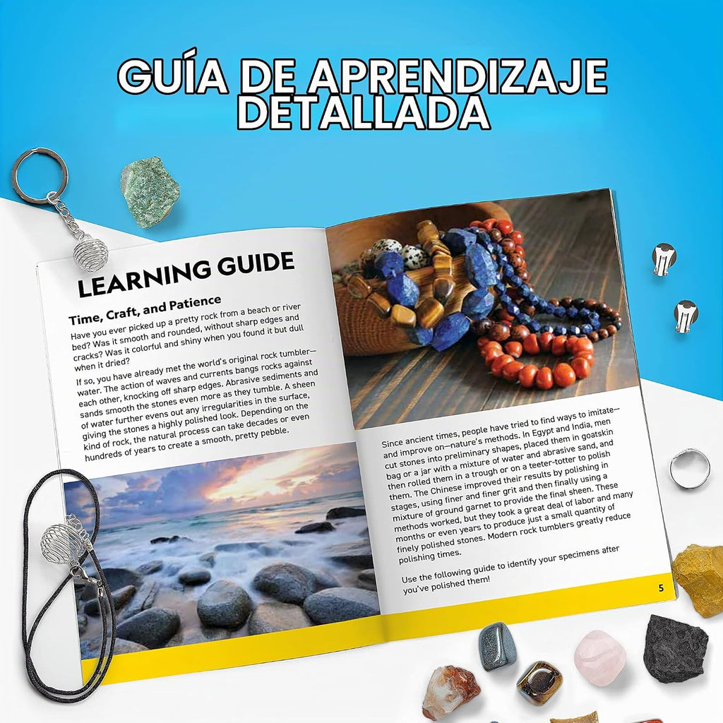 National Geographic Kit de Recarga para Amoladora de Rocas con 5 Lbs. de Rocas Irregulares