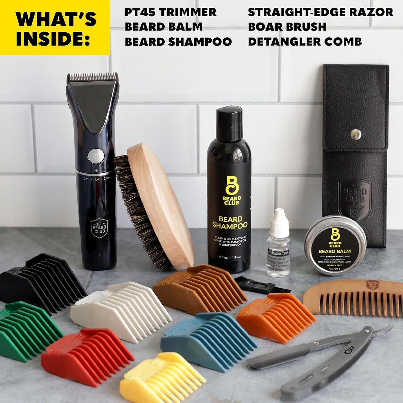 Beard Club - Kit de aseo para hombre y recortadora de barba para ho...