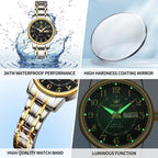 OLEVS Relojes para mujer Vestido 30M Banda larga impermeable para muñecas