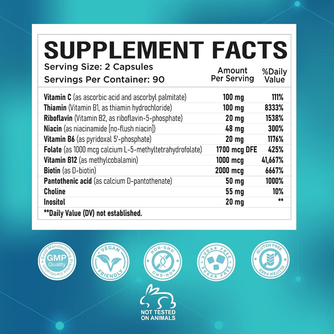 NutraPep Vitaminas del complejo B metilado \u2013 Complejo multivit...