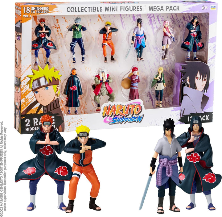 P.M.I. Naruto Shippuden Mini Figuras Coleccionables Paquete de 12 C...